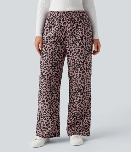Paola | Pantalón de Pana Leopardo Cintura Alta