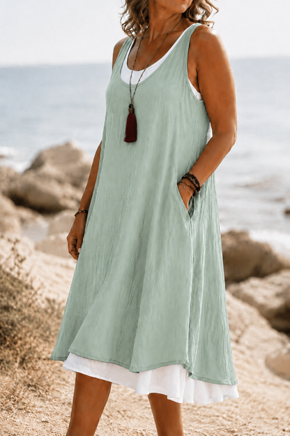 Marbella | Vestido de Verano con Doble Capa y Bolsillos  ¡Hoy -50%!