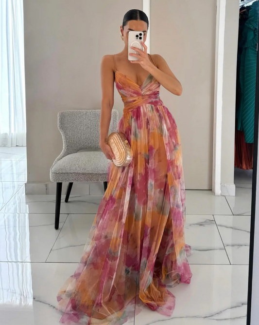 Valentina | Vestido largo Floral Elegante